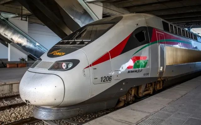 An ONCF Al Boraq train at a station